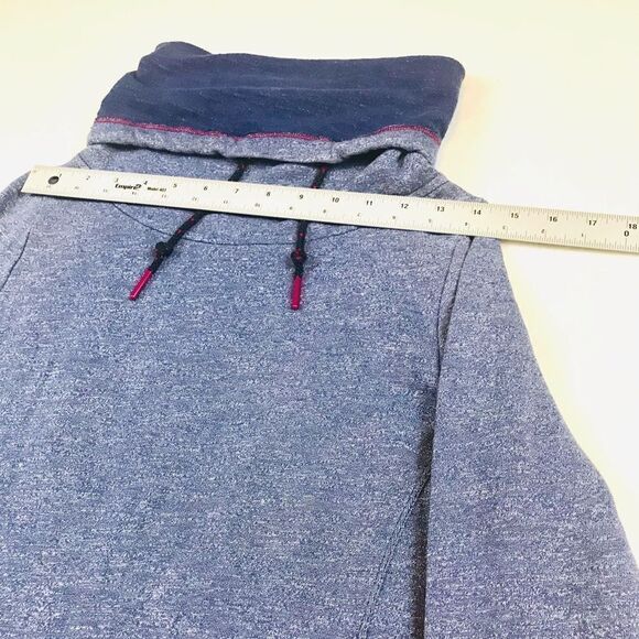 The North Face Chambray Blue And Purple Cowl Neck Sweatshirt - Women’s Small - Picture 5 of 11